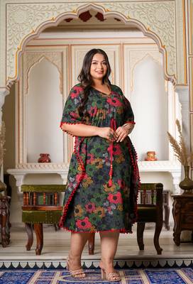  women's cotton floral printed kaftan 2