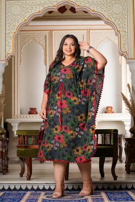  women's cotton floral printed kaftan 3