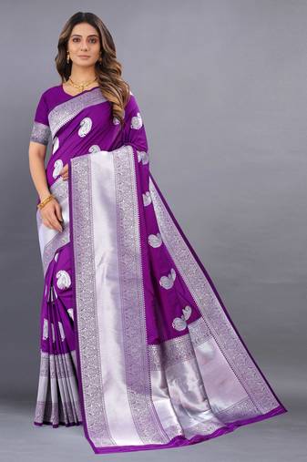 Yavira Silk Wine Amazing Ethnic Wear Silk Tredtional Sarees