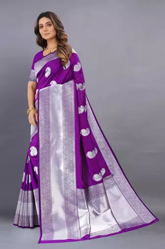 Yavira Silk Wine Amazing Ethnic Wear Silk Tredtional Sarees