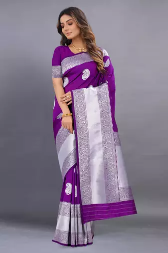 Yavira Silk Wine Amazing Ethnic Wear Silk Tredtional Sarees