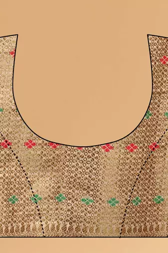 Yavira Silk Chickoo Amazing Ethnic Wear Silk Blended Canderi Treditional Sarees