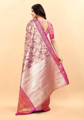 Yavira silk wine amazing ethnic wear silk blended kanjivaram treditional sarees 3