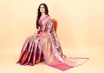 Yavira silk wine amazing ethnic wear silk blended kanjivaram treditional sarees 4