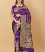 Yavira Silk Wine Amazing Ethnic Wear Silk Tredtional Sarees