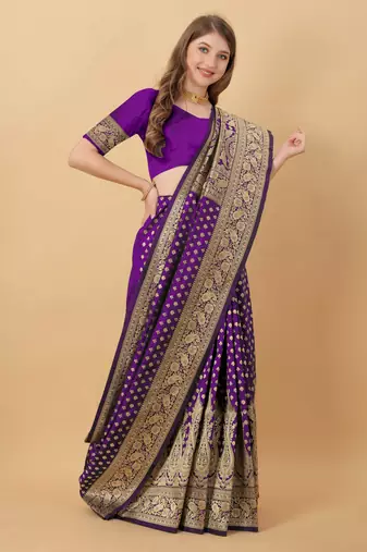 Yavira Silk Wine Amazing Ethnic Wear Silk Tredtional Sarees