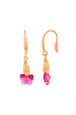 Three pairs of earrings - Swarovski crystal and pearl one gram gold 6