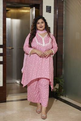 Pink bandhani co-ord set 1