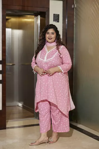 Pink bandhani co-ord set