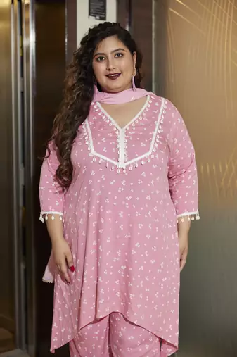 Pink bandhani co-ord set