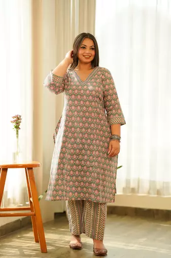 Boho printed kurta set