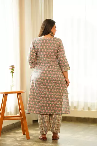 Boho printed kurta set