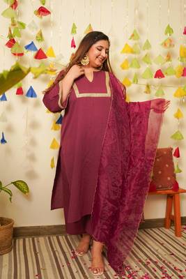 Wine marori royal kurta set 2