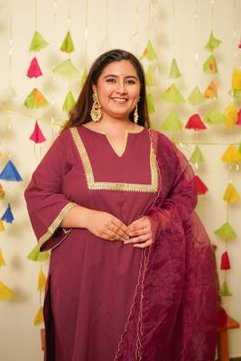 Wine marori royal kurta set 5