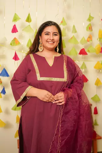 Wine marori royal kurta set