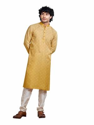 Vardha men's cotton print shaded stitched kurta, moroccan pattern printed kurtas for men, mandarin collar long kurta's 1
