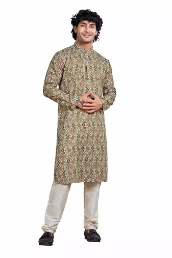 Vardha men's cotton shibori dyed stitched kurta, shibori dyed ethnic kurtas for men, mandarin collar long kurta's