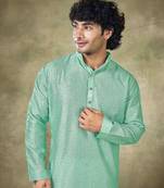 Vardha men's viscose sequence kurta - self design,  mandarin collar,  traditional design kurtas for men long kurta's