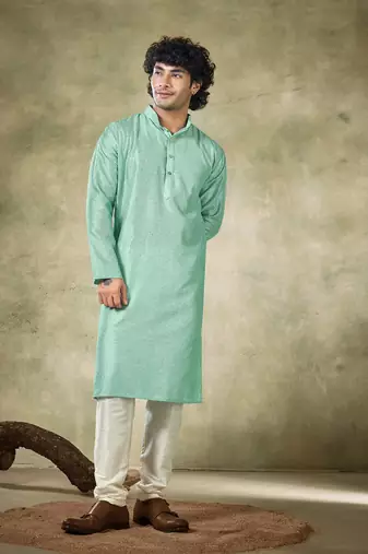 Vardha men's viscose sequence kurta - self design,  mandarin collar,  traditional design kurtas for men long kurta's