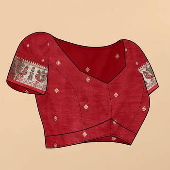 Soft Lichi Silk Blend Saree With Beautiful Zari  & Meenakari Weaving Pallu With Zari Weawing Border 5