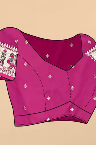 Soft Lichi Silk Blend Saree With Beautiful Zari  & Meenakari Weaving Pallu With Zari Weawing Border