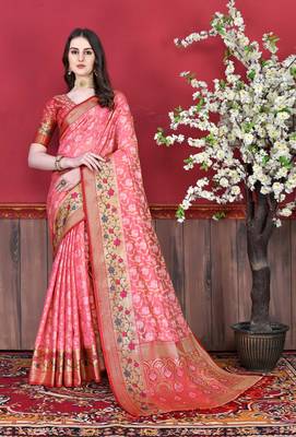 Soft Cotton Silk Saree With Beautiful Zari  & Meenakari Weaving Pallu With Zari Weawing Border 1