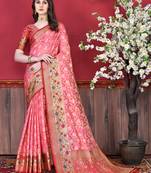 Soft Cotton Silk Saree With Beautiful Zari  & Meenakari Weaving Pallu With Zari Weawing Border