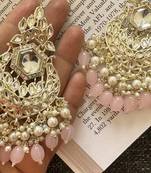 Traditional indian gold plated handcrafted traditional jewellery jhumka earrings set for women