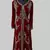 Maroon color Full Sleeves Handmade Moroccan Kaftan 