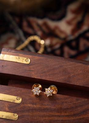 Elegant Gold-Plated Necklace Set with Stud Earrings & Ring 3