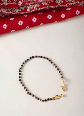 Black Beads Mangalsutra Bracelet Or Hand Mangalsutra 1
