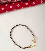 Black Beads Mangalsutra Bracelet Or Hand Mangalsutra