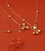 Gold Plated Anklets with Gold Balls