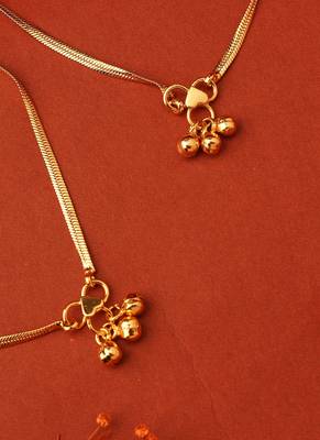 Plain Gold Plated Anklets 2