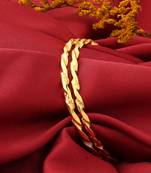 Elegant Gold-Plated Twisted Bangles