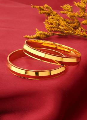 Kids Plain Gold Plated Bangles 3