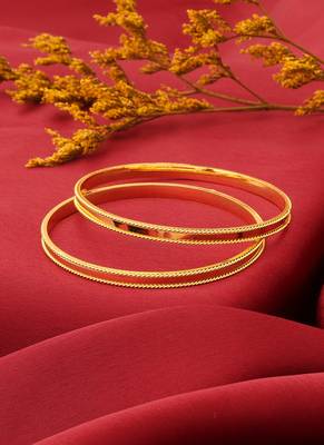 Kids Plain Gold Plated Bangles 2
