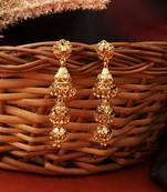 Pair of Basic Gold Long Jhumkas