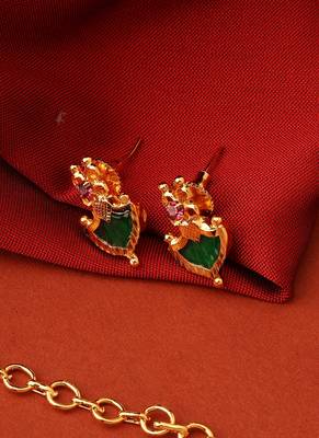 Gold Plated 2 Palakka Necklace Set 3