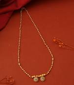 American Stone-Studded Vati Gold Chain Mangalsutra