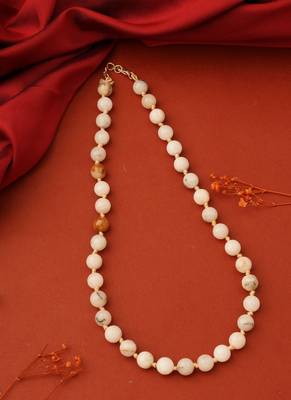 Ivory & Brown Beaded Necklace 2