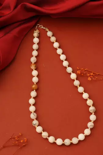 Ivory & Brown Beaded Necklace