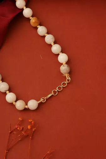 Ivory & Brown Beaded Necklace