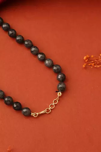 Black Beaded Necklace