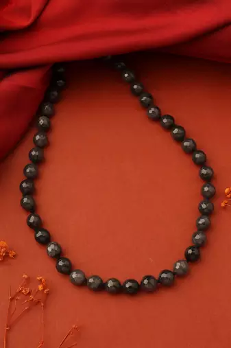 Black Beaded Necklace