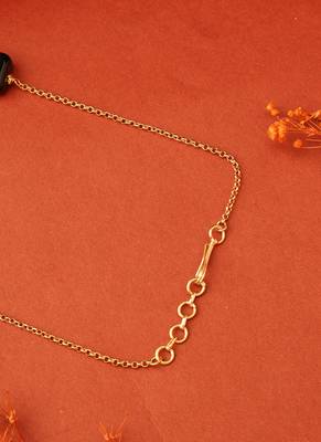 Black Stone Necklace with Rose-Shaped Beads 3