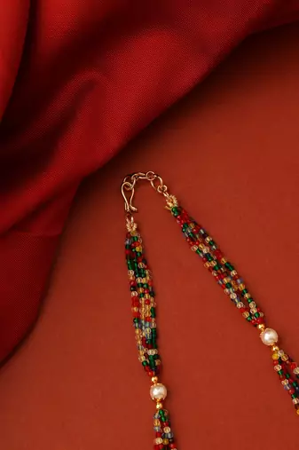 Multicolor and White Beads Necklace