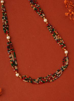Multicolor and White Beads Necklace 3