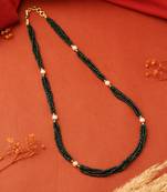 Green and White Beads Necklace