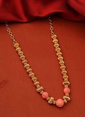 Gold Ball Chain with Rose-Shaped Beads 1